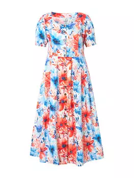 Платье до колена Ulla Popken, цвет royalblau