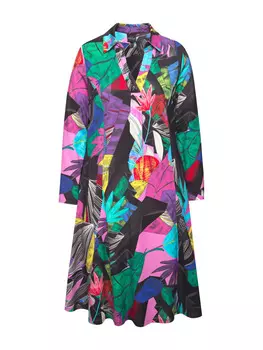 Платье до колена Ulla Popken Hemdblusenkleid, черный