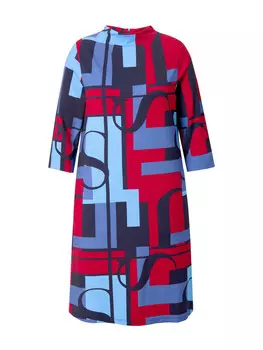 Платье до колена Ulla Popken Jerseykleid, цвет rubinrot