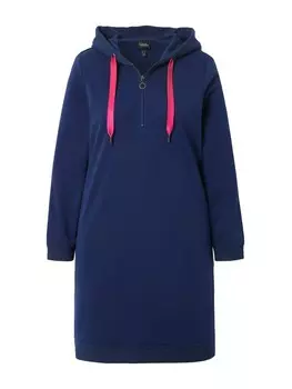 Платье до колена Ulla Popken Midikleid, цвет tintenblau