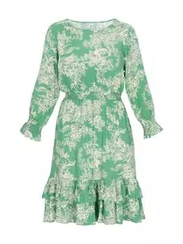 Платье до колена Usha, цвет green white