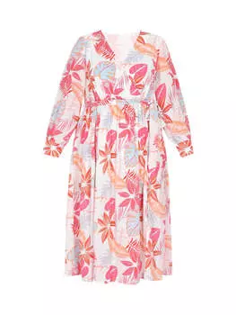 Платье до колена Usha Plus Size Dress, разноцветный