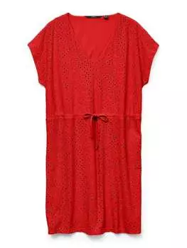 Платье до колена Vero Moda, цвет fiery red