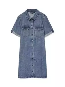 Платье до колена Vero Moda, цвет medium blue denim