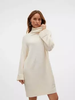Платье до колена Vero Moda Strickkleid, кремовый