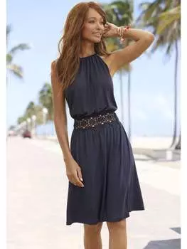 Платье до колена Vivance, темно-синий