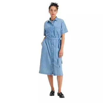 Платье Dockers Button Front midi, синий