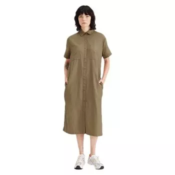 Платье Dockers T2 Button Front Short Sleeve Short, коричневый