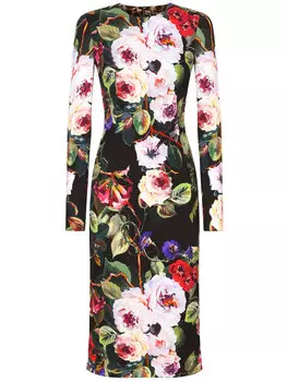 Платье Dolce&Gabbana Roseto print, черный