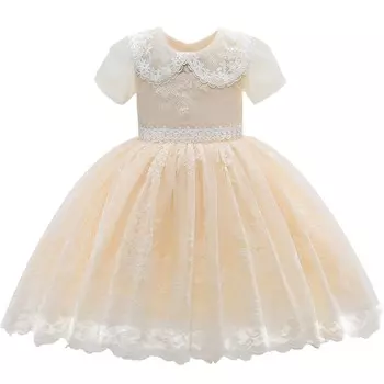 Платье Dolly с вышивкой цвета шампанского и золота Tulleen, золото