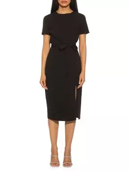 Платье Dominique Alexia Admor с завязками на талии, черный