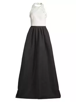 Платье Dominique с цветочной аппликацией Sachin & Babi, слоновая кость