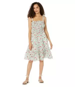 Платье Draper James, Taylor Smocked Waist Dress in Strawberry Field