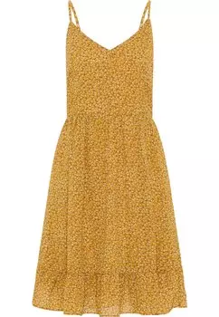 Платье DreiMaster, цвет Dunkelgelb Mehrfarbig