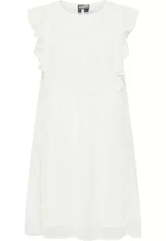 Платье DreiMaster Midi Mit Rschen, белый