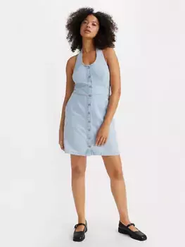 Платье Джаниса с бретельками на шее Levi's, цвет Celebrate the Moment - Light Wash