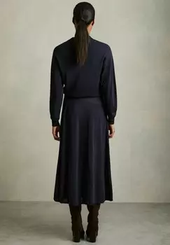 Платье-джемпер ALINA COMPACT-BELTED MIDI Reiss, синий