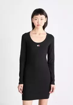 Платье-джемпер BADGE BODYCON DRESS Tommy Jeans, черный