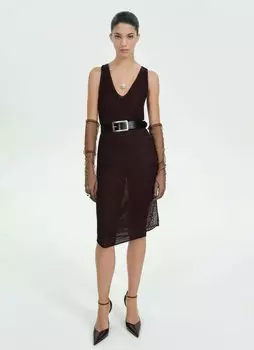 Платье-джемпер BLING Mango, бордовый