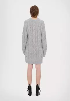 Платье-джемпер CABLE CHUNKY DRESS MICHAEL Michael Kors, светло-серый