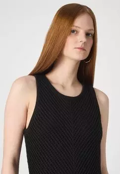 Платье-джемпер Crochet Mini GAP, черное