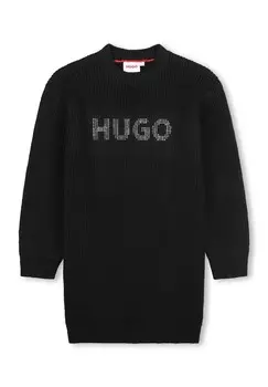 Платье-джемпер DRESS HUGO Kids, черный