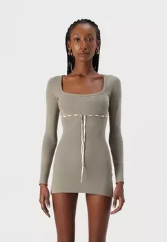 Платье-джемпер EDISON MINI BDG Urban Outfitters, хаки