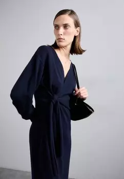 Платье-джемпер EXCLUSIVE CARMEN WRAP DRESS DESIGNERS REMIX, темно-синий