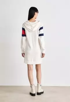 Платье-джемпер FLAG HOOD DRESS Tommy Jeans, белый