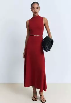 Платье-джемпер FLARED - Maxi dress Mango, красный