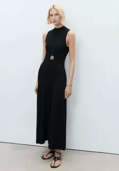 Платье-джемпер FLARED - Maxi dress Mango, черный