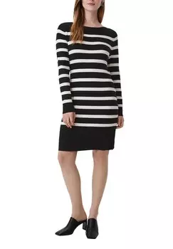 Платье-джемпер GESTREIFTES comma, черный