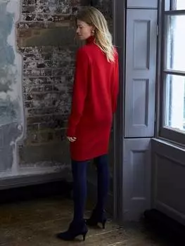 Платье-джемпер из шерсти джилонг с круглым вырезом горловины Celtic & Co., цвет Pillarbox Red