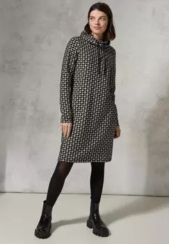 Платье-джемпер JACQUARD Cecil, черный