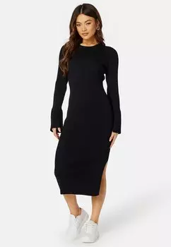 Платье-джемпер KNITTED VISCOSE DRESS Bubbleroom, черный