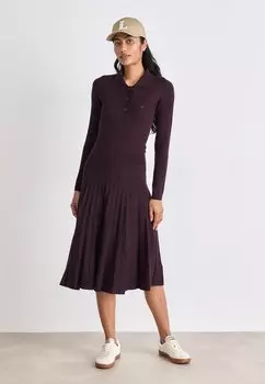 Платье-джемпер Lacoste, бордовый