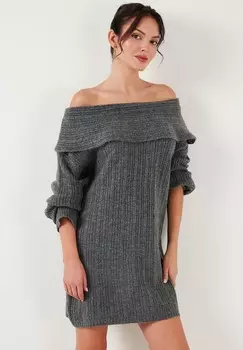 Платье-джемпер LOOSE FIT LELA, антрацит