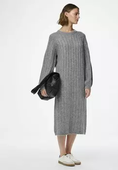 Платье-джемпер MAGGY Pieces, темно-серый