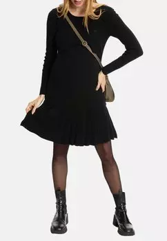 Платье-джемпер MATERNITY AND NURSING PLEATED MANHATTAN Cache Coeur, черный