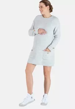 Платье-джемпер MATERNITY AND NURSING WITH FRENCH OLIVE TREE BUTTONS HONEY Cache Coeur, серый