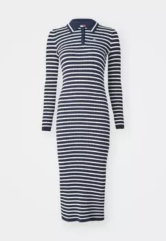 Платье-джемпер MIDI DRESS Tommy Jeans, синий