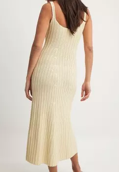 Платье-джемпер MIDI NA-KD, бежевый