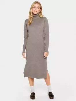 Платье-джемпер миди с круглым вырезом mila roll Saint Tropez, цвет Iron Melange