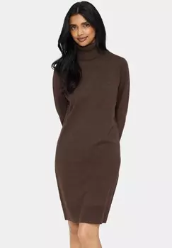 Платье-джемпер MILA ROLLNECK Saint Tropez, темно-коричневый