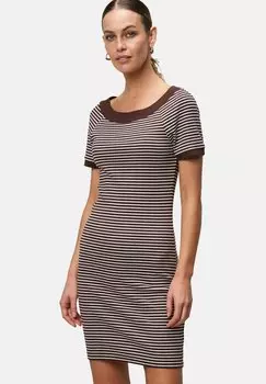 Платье-джемпер MINI MIT STREIFEN - Shift dress zero, коричневый