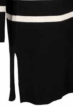 Платье-джемпер MIT RUNDHALSAUSSCHNITT UND SCHLITZ Zizzi, цвет Mottled Black