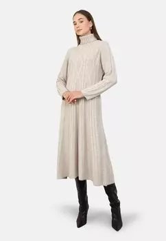 Платье-джемпер Modanisa, бежевый