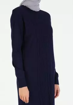 Платье-джемпер MODEST-TAVIN Modanisa, темно-синий