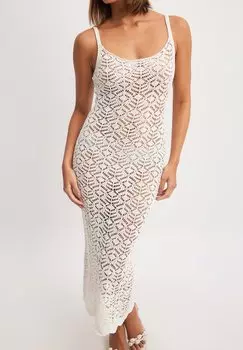 Платье-джемпер NA-KD, молочный