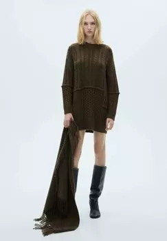 Платье-джемпер NATTE Mango, хаки